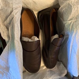 Gucci Mens Soft Napa Leather Loafers